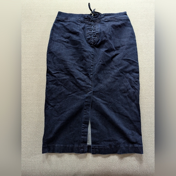 🪞Madewell Cotton Lace up skirt Size 31 - Picture 9 of 10